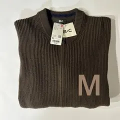 【新品】ユニクロC クルーネックフルジップカーディガン ダークブラウン M