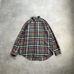 90s Ralph Lauren 長袖 チェック シャツ アメカジ ネル 古着