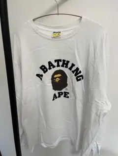 A BATHING APE ロゴ長袖Tシャツ 2XL ホワイト