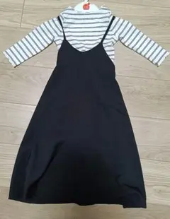 グローバルワーク　キャミソールワンピースとインナーセット ブラック 110