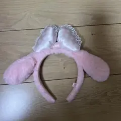 ウサギ耳リボン付きカチューシャ