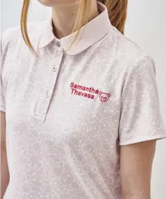 30%OFFサマンサタバサ　アイミーちゃん総柄ゴルフポロシャツＬサイズ新品ピンクのサムネイル