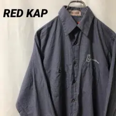N-3530 RED KAP アメリカ古着 ワークシャツ 長袖シャツ M 刺繍