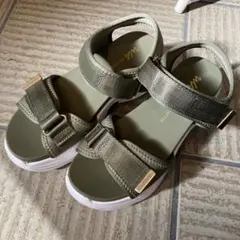 オリエンタルトラフィック　オリーブグリーン 厚底サンダル　Sサイズ