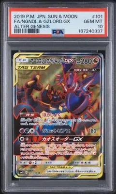 【PSA10】アーゴヨン&アクジキングGX SR