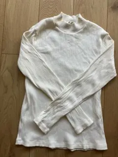 UNIQLO リブ編み ハイネックセーター L ホワイト