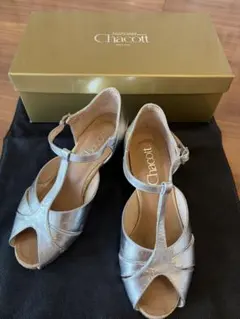 샤콧 볼룸 댄스 슈즈 실버 22.0cm