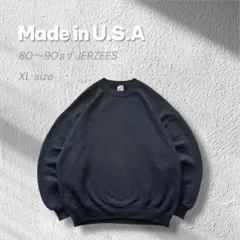 【専用】USA製スウェット80s黒ブランク無地JERZEESフェードXL古着