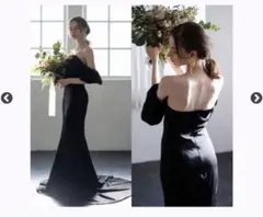 ドレスプロダクション ブラック ソフトマーメイドドレス