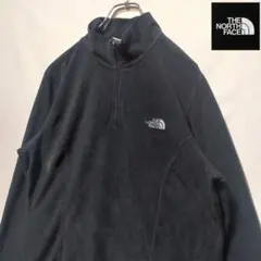 US古着 アメリカ古着 フリース ハーフジップ ワンポイント 刺繍オーバーサイズ