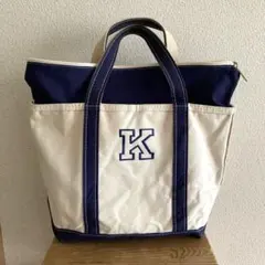 LLbeanボートアンドトートバッグ ジップトップ Mサイズ　ネイビー