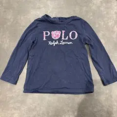 Ralph Lauren ネイビー 長袖Tシャツ　ロゴ　花柄　ピンク　polo