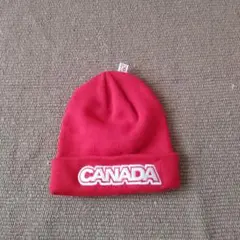 赤色 CANADA ロゴ ニット帽　オリンピック　HBC