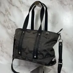 コーチ COACHトートバッグ シグネチャー ハンプトンズ F18844 A4可