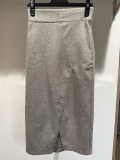 mystic ミスティック　グレー タイトスカート 前スリット