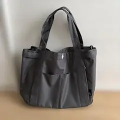 グレー キャンバストートバッグ