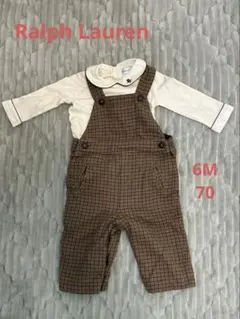 Ralph Lauren チェック柄オーバーオール 6M