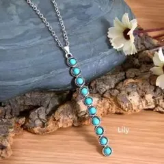 男女兼用✨ ヴィンテージ ターコイズ ペンダント ネックレス ボヘミアン