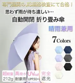 【新品未使用】超軽212g 自動開閉 日傘 折りたたみ傘 晴雨兼用