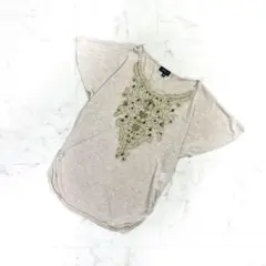 EPOCA ビーズ刺繍ドルマンスリーブTシャツ ベージュ サイズ40*ND401のサムネイル