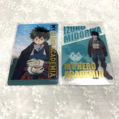僕のヒーローアカデミア 箔押しクリアカード アウターver. 緑谷出久 2点