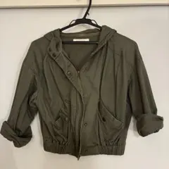 dazzlin フード付きミリタリージャケット オリーブ