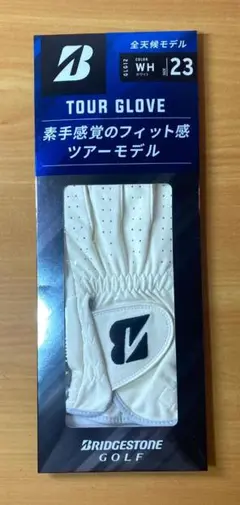 【23cm / ブリヂストンゴルフ メンズ ツアー グローブ GLG12 白】