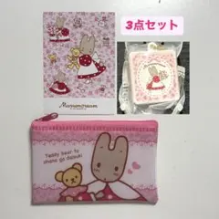マロンクリーム　サンリオキャラクターズ　クッキー缶チャーム　ポーチ　シール