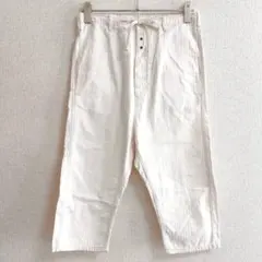 s0846【ジョンブル】サルエルクウォーターパンツ ストライプ柄 綿100%