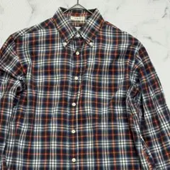 美品✨USA製INDIVIDUALIZED SHIRTS赤紺長袖シャツfj276のサムネイル