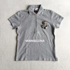 MARK&LONA 半袖ポロシャツ ゴルフウェア ビジュー付き 日本製 Mのサムネイル