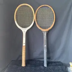 ミズノDavis Cup Imperial」テニスラケット ヴィンテージ木製2本