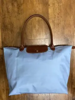 LONGCHAMP Le Pliage ライトブルートートバッグ　Ｌサイズ