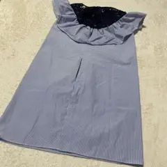 ZARA ザラ ストライプ レース ワンピース　XSのサムネイル