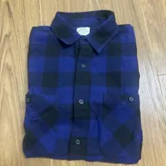 coen ネルシャツ Mサイズ 黒と青のチェック