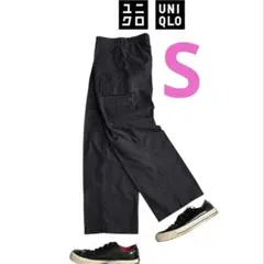 UNIQLO ブラック カーゴパンツ 綿 レディースS