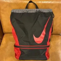 NIKE 2段式ナップサック（ジムサック）黒×赤