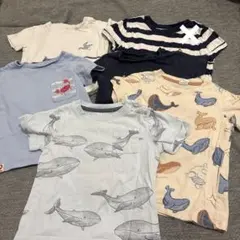 next、Nutmeg、H&M、GAP、キッズ マリン Tシャツ 5枚セットのサムネイル