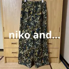⭐️特価⭐️niko and... アジャストリラックスガラPT 柄イージーパン