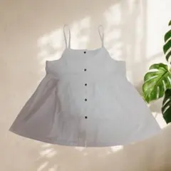 A89 リネン風 セットアップ ペプラム キャミソール パンツ