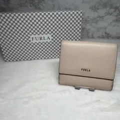 FURLA 二つ折り財布 ピンクベージュ