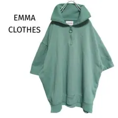 エマクローズ/ハーフジッププルパーカー オーバーサイズ 半袖 レイヤード L