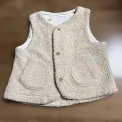 ユニクロ　クリーム色 ボア ベビーベスト