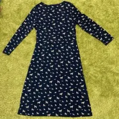 LAURA ASHLEY ドッグ柄 ワンピース