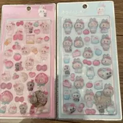 キラぷくシール　ラブブ風２種セット