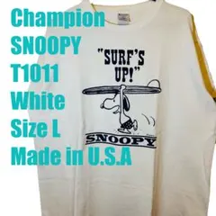USA製 限定 チャンピオン スヌーピー T1011 白 L ピーナッツ 丸胴