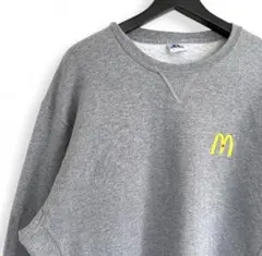 00s ラッセル マクドナルド 刺繍ロゴ グレー XL