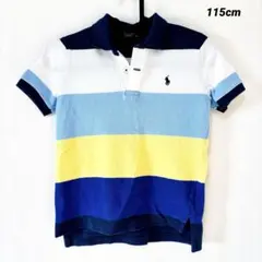 美品／Ralph Lauren ストライプ 半袖ポロシャツ 5歳 キッズ 子供服