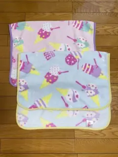 未使用品 31 サーティワンアイス アイス柄 ブランケット ひざ掛け 2枚セット