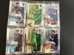 サッカー日本代表　ツインウエハースカード　新品未開封　6枚セット　金箔サイン入り